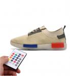 IR Remote Control Led Light Up Sneakers , Celebrations Mens Light Up Shoes