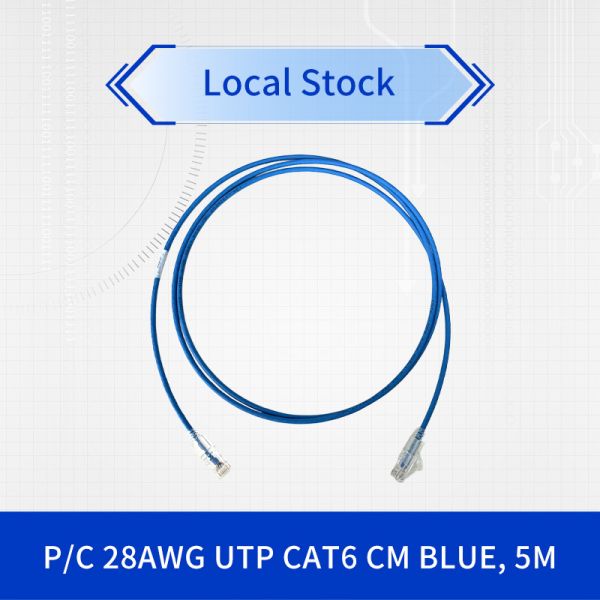 Superfine 5M Ethernet Patch Cord with ANSI/TIA Class 6 and 250 MHz Bandwidth