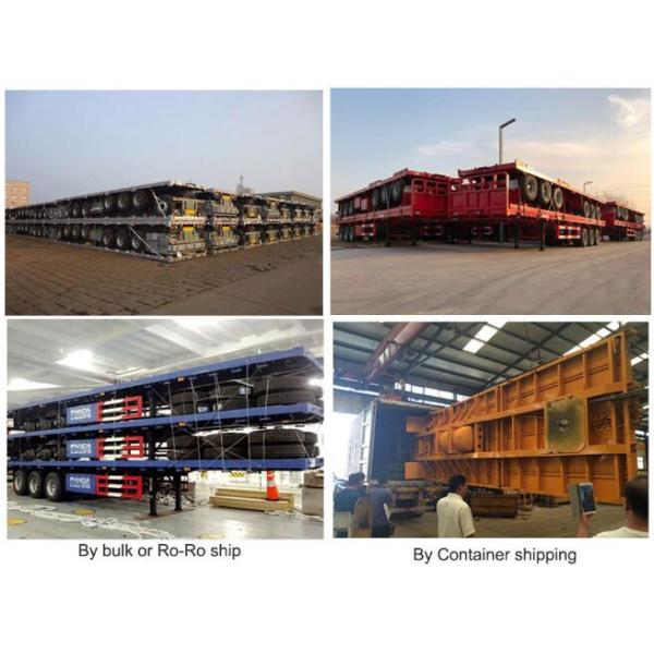 3 Axle Container Flatbed Semi Trailer For Container & Bulk Cargo Transport
