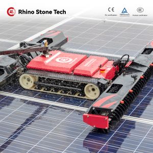 Remote Control Solar Panel Cleaning System Crawler Robot for PV Power Dust