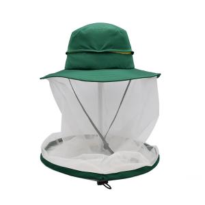 China Mosquito Head Net Uv Protection Sun Hat With Mesh Insect Proof Net Bucket Cap 60cm on sale