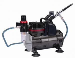China Silent Portable Airbrush Air Compressor With Classic Silver Color TC-812K on sale