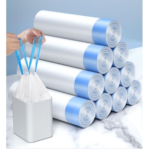 Quality Custom Order Accepted Portable Garbage Bag with Thick Drawstring and Flexo Printed for sale