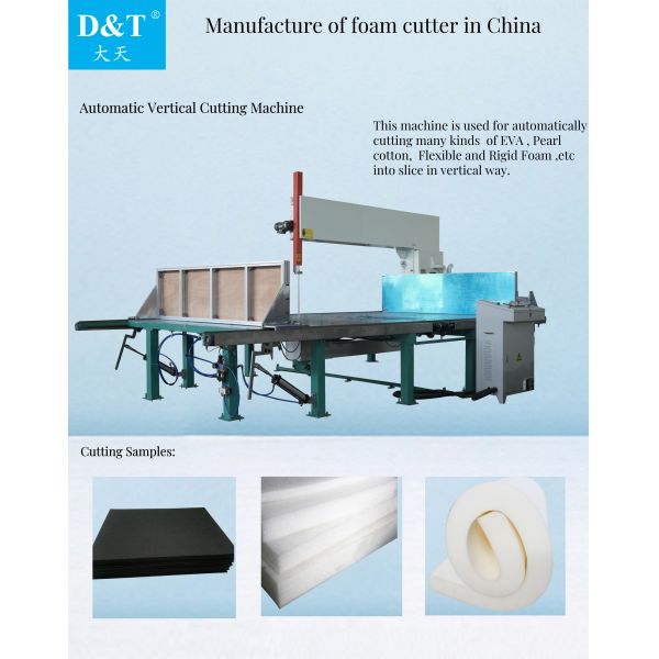 Sponge Block Vertical Cutting Machine , Sponge Cutting Machine Long Life