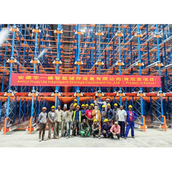 Two Way Radio Shuttle Racking Pallet Runner Rack System Room Temperature Warehouse