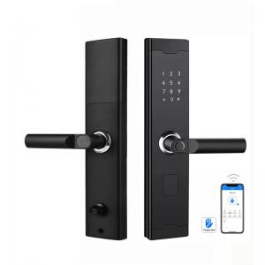 China Aluminum Alloy Fingerprint Electronic Smart Door Locks Bedroom USB Keyless Door Lock on sale