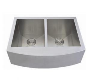 China S304 16 Gauge Kitchen Undermount Apron Sink 100% Handmade on sale
