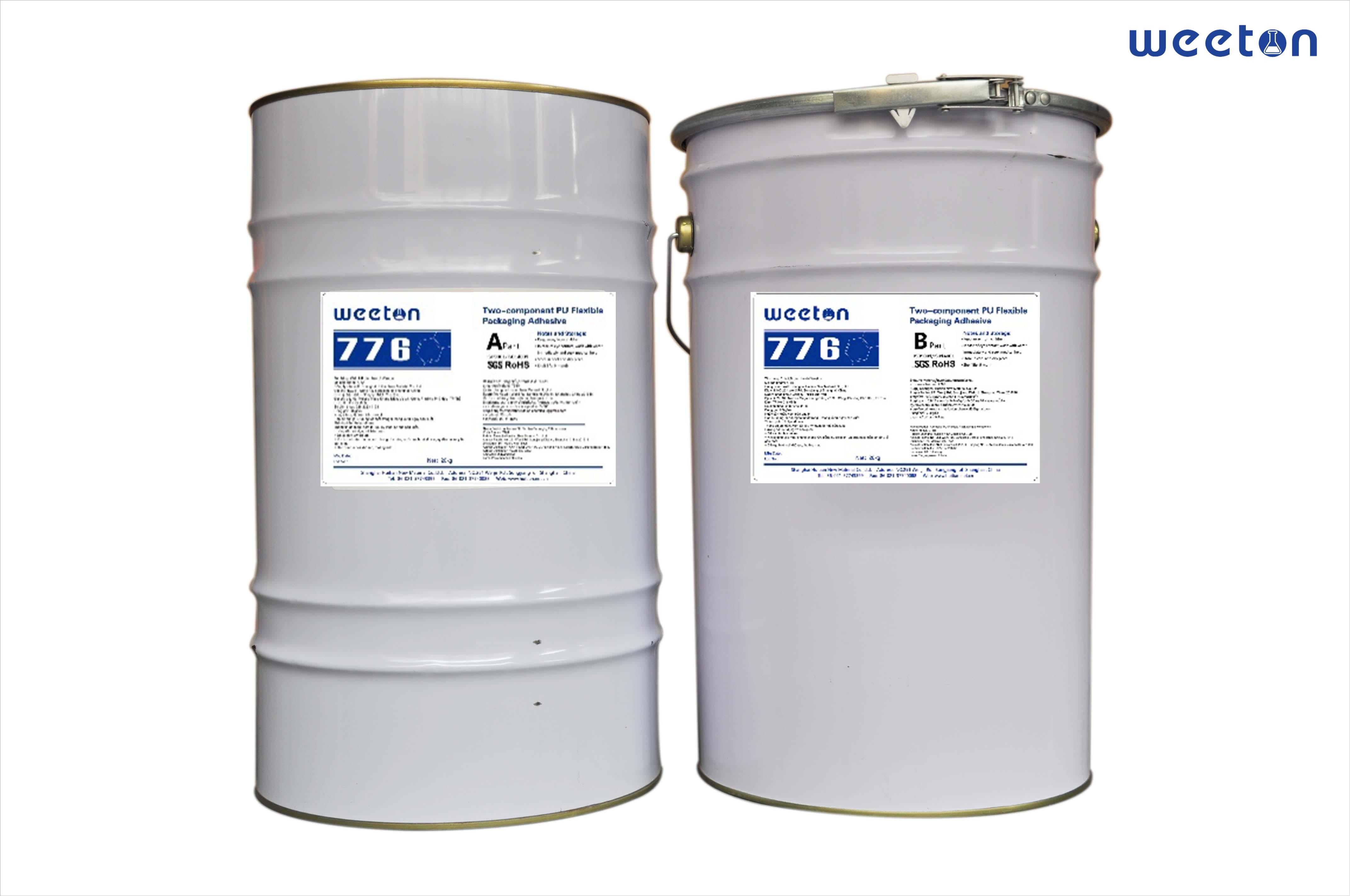  776A 776B Solvent-Based Flexible Packaging Adhesive Fast Curing For PET/AL/PE PET/VMPET/PE OPP/VMCPP Manufactures