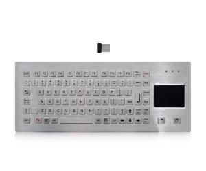  IP65 Metal Industrial 2.4G Wireless Keyboard With Touchpad Desktop Version Manufactures