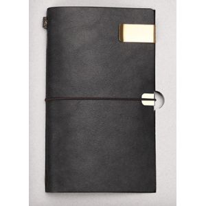 High end black notebook for travel, waterproof and scratch resistant