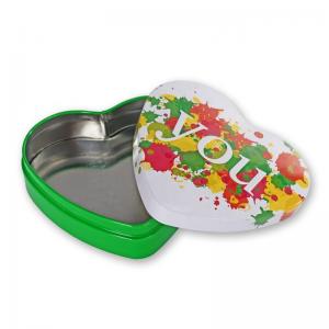 China Decorative Metal Tins with Lids Luxury Heart Shaped Metal Box Small Tin Cans for Sale on sale