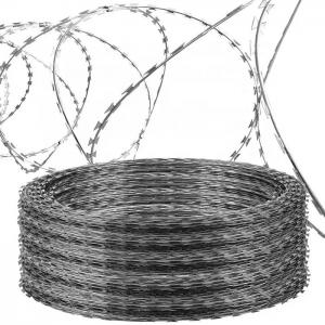  SGS Hot Dip Galvanized Razor Wire Concertina Barbed Wire 2.0m-10.0m Length Manufactures