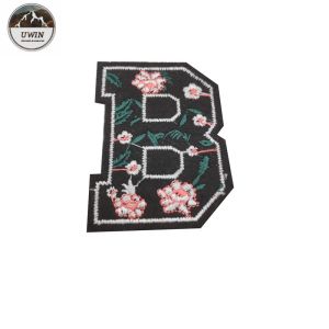 B Shape Custom Varsity Letter Patches , Retro Embroidered Patches With Iron On