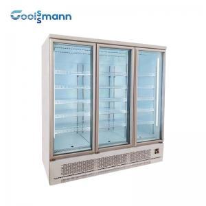  Double Glazed Glass Door Fridge Freezer , LED 1260L Drink Display Fridge Manufactures
