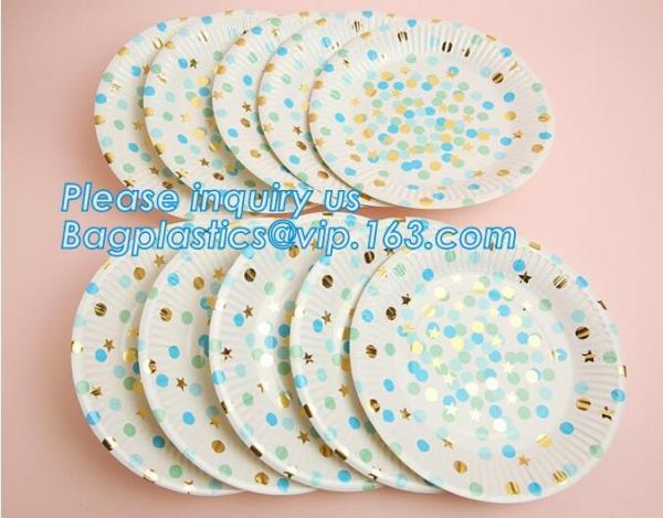 6 Inch Custom Printed Happy Birthday Disposable Paper Plates,100% Biodegradable Compostable Disposable Paper Plate pack