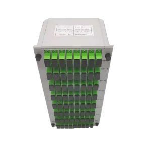LGX SC / APC 1x64 PLC Optical Splitter 8 Layers X 8 Green Vertical