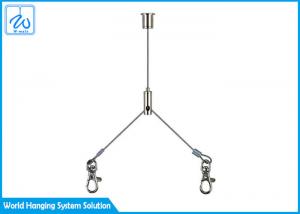  Y - Hook End Cable Loop Ceiling Light Suspension Kit With Swivel Spring Key Chain Manufactures