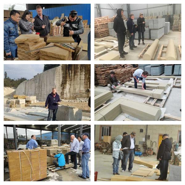 natural split sandstone mushroom face for exterior wall cladding