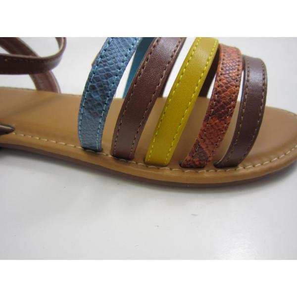 Adjustable Buckles TPR Ankle Strap Gladiator Sandals