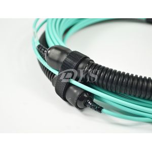 Fiber Optical OM3 with pulling eye and socket MPO to MPO Patch Cord