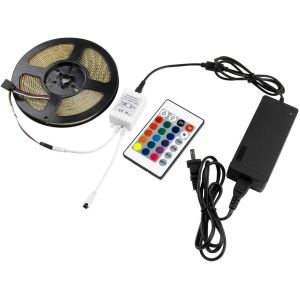 60 Leds/m RGB 5050 LED Strip With IR Controller Dimmable Customizable