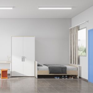 Modern Space-Saving and Versatile Student Bed with Desk Support customization