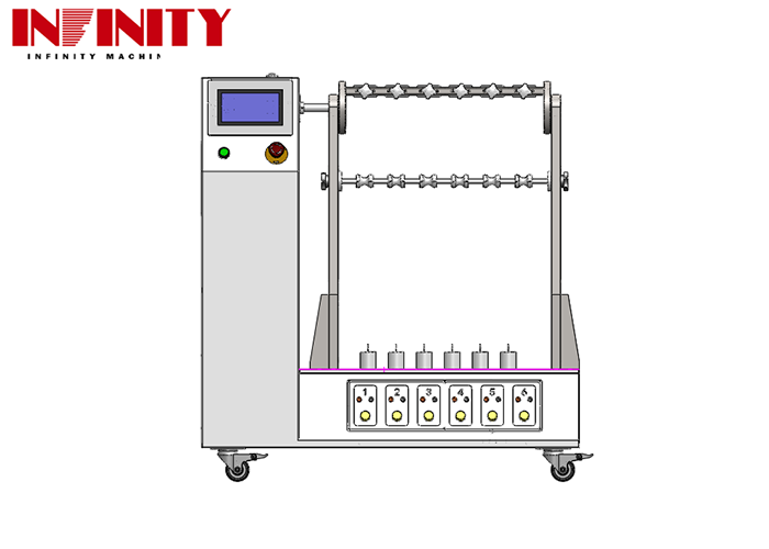 Flexible Cable Flexing Test Machine With Adjustable Bending Angle 1~180° IEC 60884-1 Standard And 6 Sets Jig