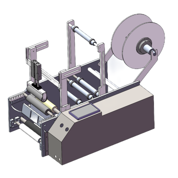 YM130 Semi Automatic Labeling Machine Table Top Label Maker Machine With Tape For Plastic Glass PET Bottle Honey Pot Labeler