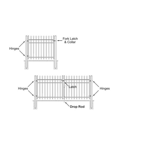 Security steel garrison fence,metal fencing powder coated,steel tube spear fence extenders