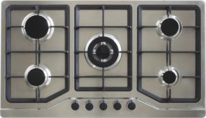China Super Flame Home Gas Stove , Five Burner Gas Cooker AC / Battery Ignition Type on sale