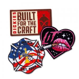  Clothes Patches Company Logo Hook And Loop 100% Embroidered For Uniform Bags Badges Manufactures