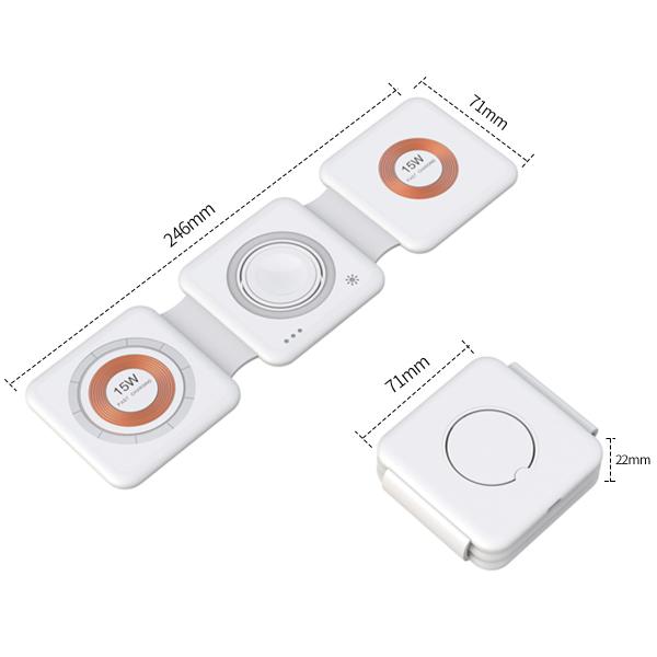 Charging Efficiency ≥73% Multifunction Wireless Charger Blue LED Light