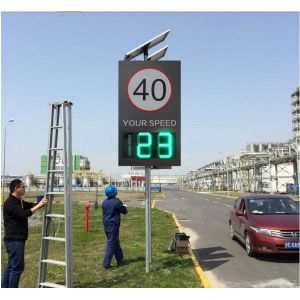 Static Constant Current LED Speed Limit Sign with 24GHz Portable Solar Speed