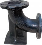 GGG40 Cast Iron Pipe Fittings Double Flanged 90 Degree Duck Foot Bend 230