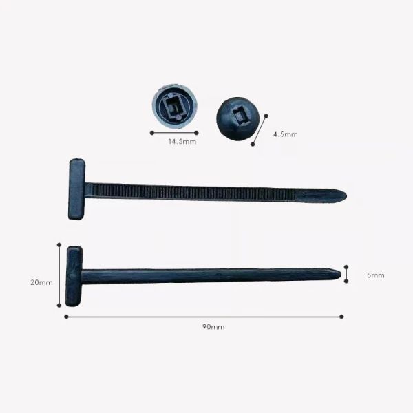 Nylon Car Cable Ties Self Locking Plastic Cable Fastener Universal With Hook Loop