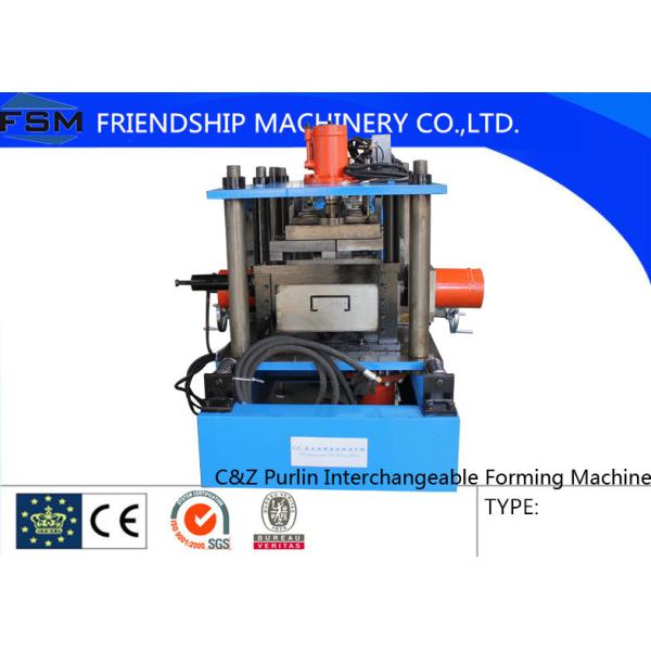 PLC Computer Control C Z Purlin Roll Forming Machine For Large-Scale Constructio