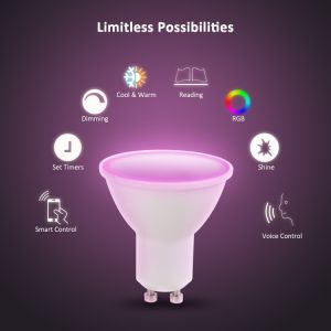Home Dimmable LED Spotlights GU10 APP Controlled Amazon Alexa Google Assistant