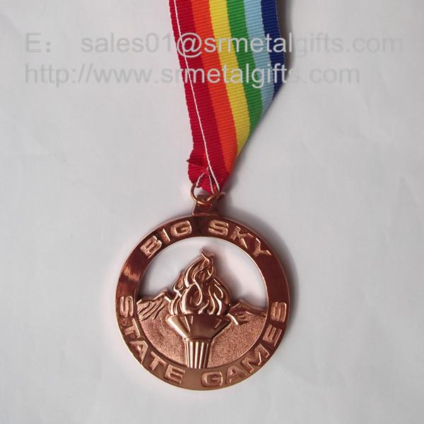 Half hollow engraved Sports Prizing Medals