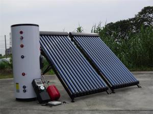  Split high pressure solar water heating system with heat pipe solar thermal collectors , hot water storage tank and kits Manufactures