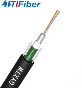 China Singlemode GYXTW G652D Fiber Optic Wire Cable Black Outdoor Aerial on sale