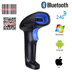 Wireless 2D Qr Code Scanner Portable Reader Bluetooth For Tablet IPad IOS PC POS