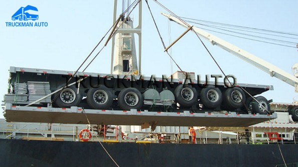 40 Feet 3 Axles Flatbed Container Semi Trailer