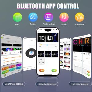 App Controlled Indoor LED Digital Signage for Custom Text and Pattern Animation