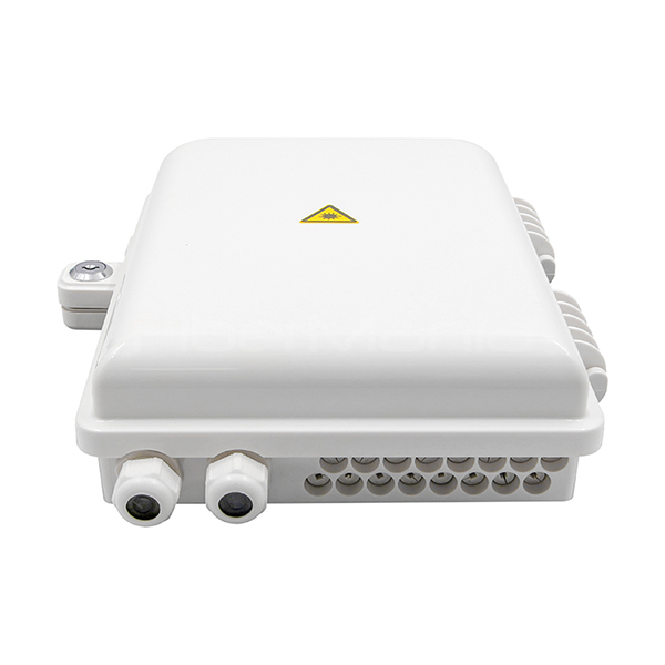16 Core Fiber Optic Termination Box Wall Mount SC Simplex Type Plastic Housing