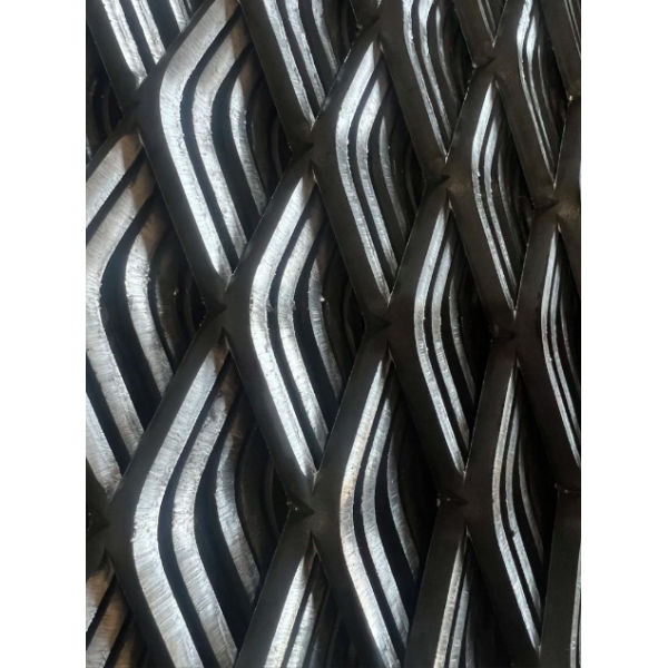 Architectural use of expanded metal mesh for decorative facade applications