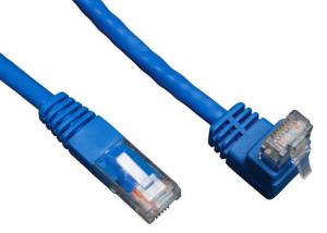  90 Degree RJ45 Angled Cat 6 Network Cable ABS Plug Material For Telecom Communication Manufactures
