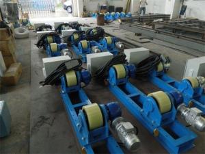  2T Capacity Bolt Adjustment Pipe Welding Rollers with Polyurethane Rollers Gear Reducer Manufactures