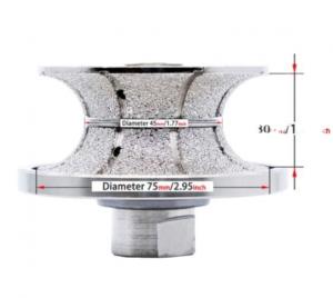 Metal Powder Diamond 98mm F30 Stone Grinding Profiling Wheel Router Bit Electroplated Bit Manufactures