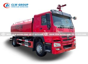  HOWO 4*2 Fire Sprinkler Water Bowser Truck High Pressure Pump 12000L 12ton Manufactures