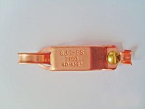  40 Amps Solid Copper Geophone Connector / Mueller Clip Narrow Clip Manufactures